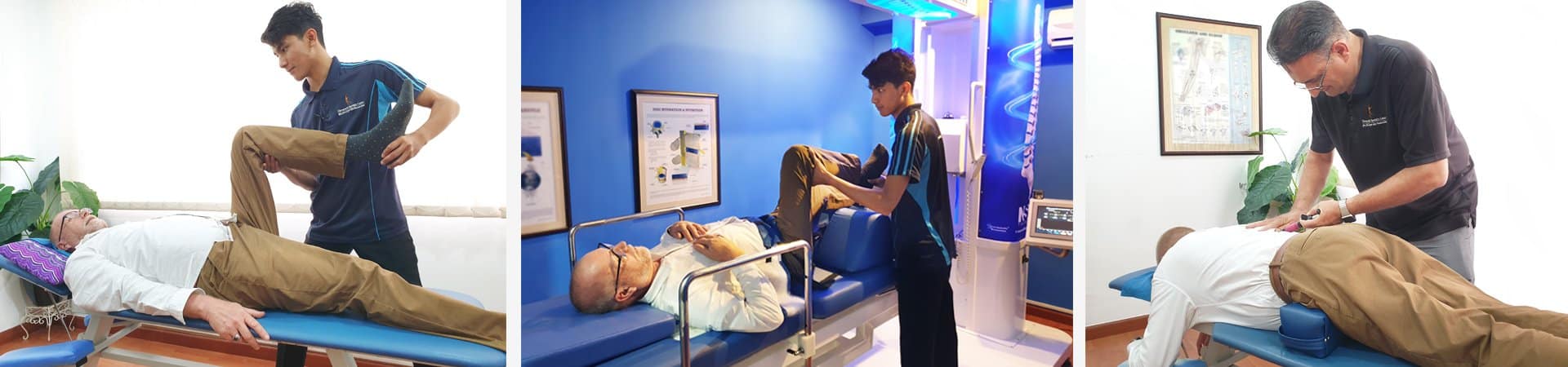 Chiropractors treating patient
