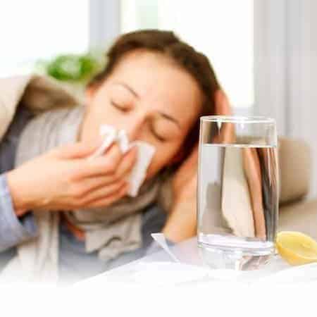 lady down with flu-like symptoms