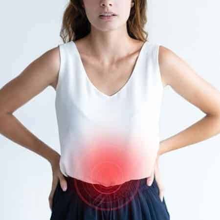 women with stomach pain related to hiatal hernia