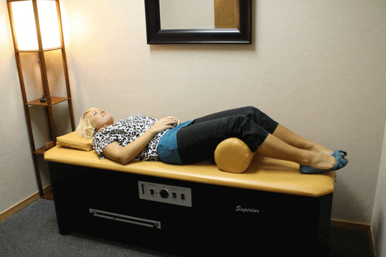 Intersegmental Traction Therapy Device in use