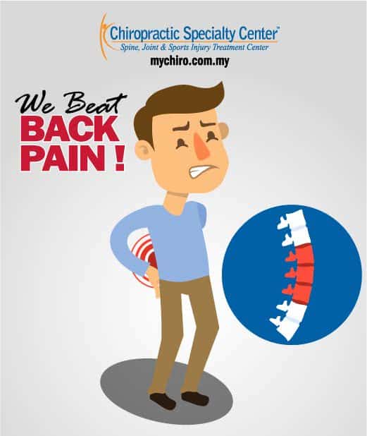 illustration of a man with back pain