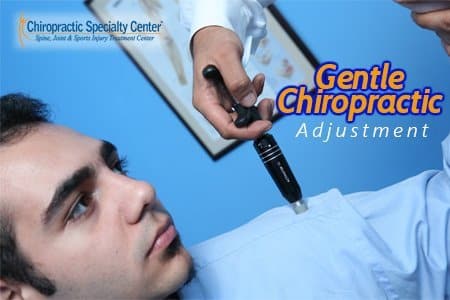 Activator methods of chiropractic technique on shoulder