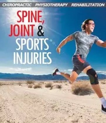 image of a runner with caption on spine, joint & sports injury